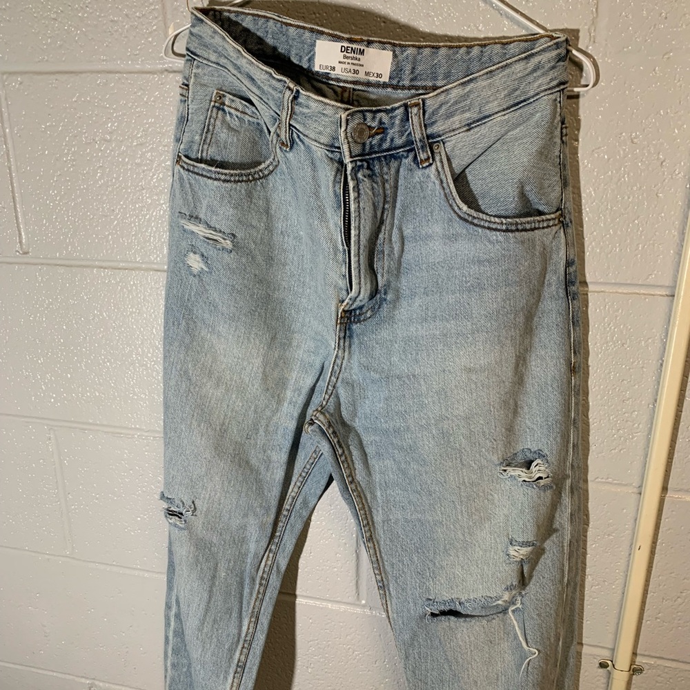 Bershka 2020 collection. Light blue jeans. Size 30